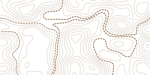 Abstract topo contour map on white background, Topographic map Topographic contour lines map seamless pattern. Geographic mountain relief diagram line wave carve pattern