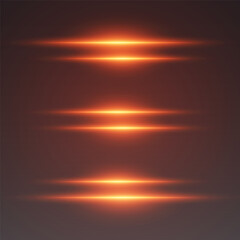 Obraz premium Collection of neon red light effects. Vector illustration