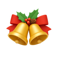 クリスマス ベル イラスト リアル 3D