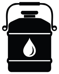 Black silhouette of a water canister with a handle and a water drop symbol.