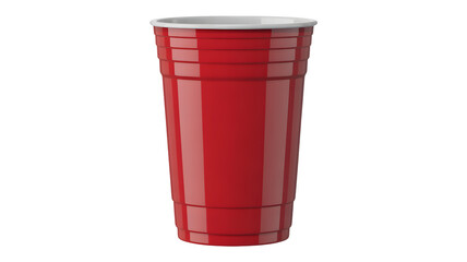 Classic red party cup ready for fun, offering festive vibes for gatherings and celebrations, evoking memories of good times and carefree moments