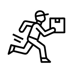 Fast express delivery service icon vector illustration for courier and shipping company logo design concept