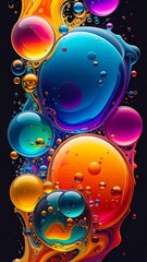 Colorful abstract bubbles