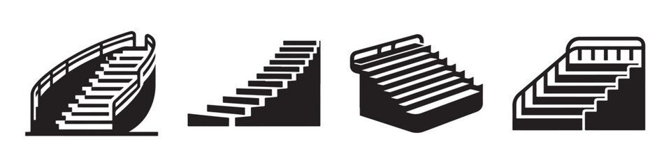 Modern Minimalist Stadium Bench Icon, Flat Silhouette of a Sport Seat Vector for Athletic Illustration Design