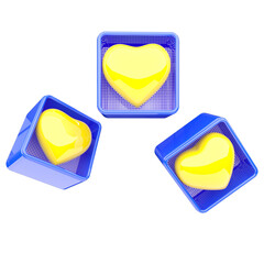 3d render icon object composition