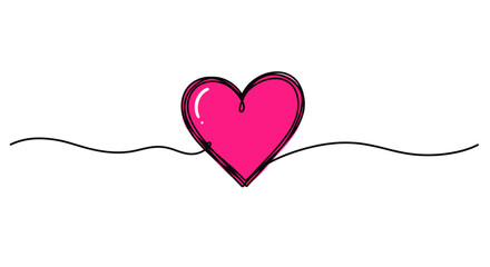 Simple Heart Drawing Elegant Minimalist Design for Love and Affection