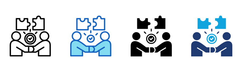 Joint Effort icon Multi Style Vector Illustration