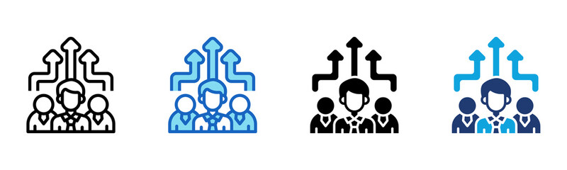 Team Decision icon Multi Style Vector Illustration