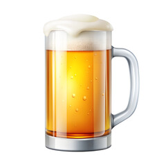 glass of beer isolated