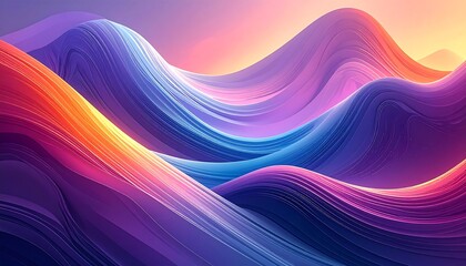 Abstract Waves of Color - A Vibrant and Dynamic Composition.