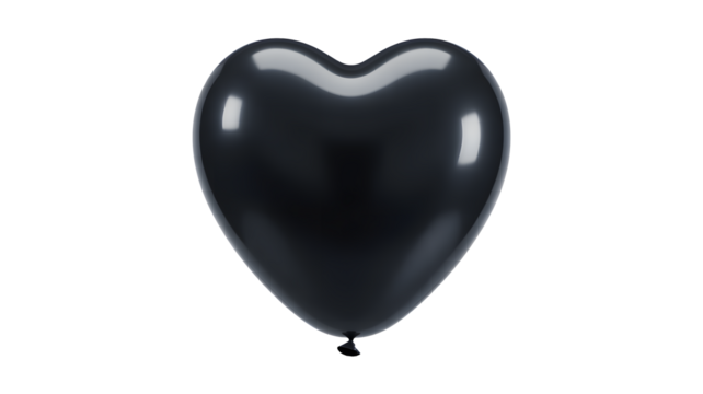Elegant black heart balloon for sophisticated celebrations, romantic gestures, chic decor, or stylish party themes with a modern, minimalistic aesthetic