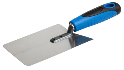 trowel color blue isolated on transparent background