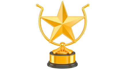 Celebrate success with this stunning golden star trophy, perfect for awards, achievement recognition, or honoring top performers in any field