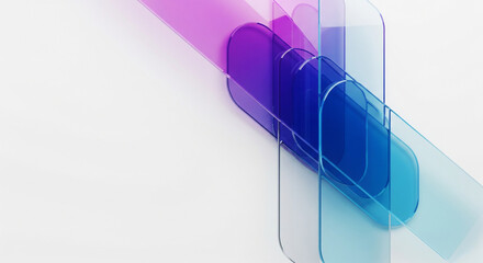 Futuristic Digital Glass Panels – Modern Gradient Technology Concept