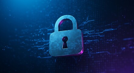 Dynamic digital padlock secures sensitive information on a glowing blue circuit board, representing cutting-edge cybersecurity and privacy.