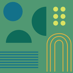 Abstract Geometric Shapes Pattern Design