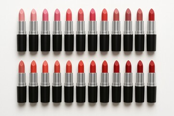 Obraz premium Shiny tubes of lipstick in different colors