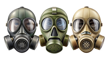 gas mask on white background