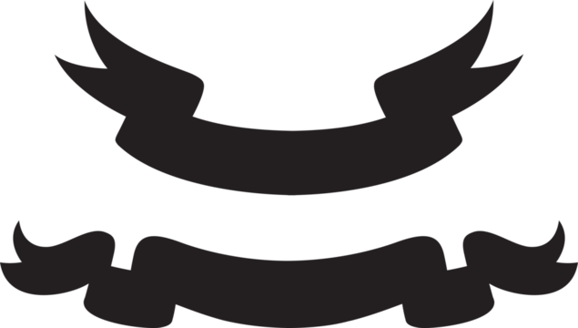 Blank ribbon banner for text or title.