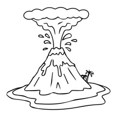 Volcano Eruption Illustration