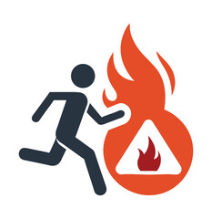 Emergency fire exit sign. running man icon to door. Exit emergency arrow sign vector image. Fire evacuation sign. warning sign plate logo stock images illustration.