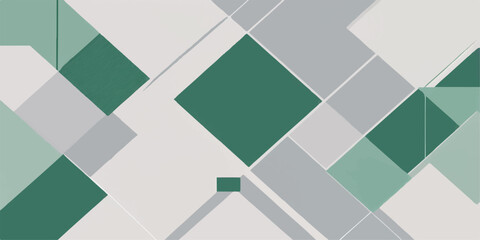 Abstract geometric pattern with green triangles for a seamless vector wallpaper design and texture