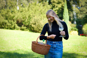 Traditional Czech low alcohol new young wine or "Neuer Wein", Czech Republic, Europe.