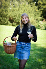 Traditional Czech low alcohol new young wine or "Neuer Wein", Czech Republic, Europe