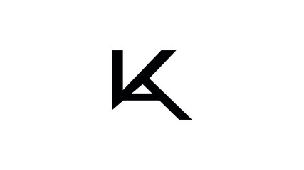 Minimal KA letter logo design for corporate, professional, and creative branding