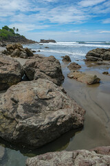 Leon, Nicaragua - September 8, 2025: Las PeÃ±itas Beach, a small fishing village in the department of Leon, Nicaragua.