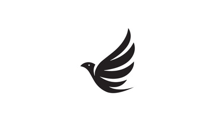 Abstract bird wing logo design for modern branding, freedom concept, and professional business identity