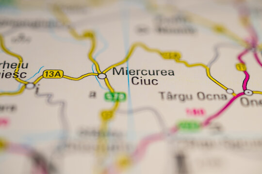 Miercurea Ciuc region displayed on Romanian map.