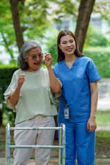 Caregiver provides assistance and support to senior, showcasing importance of care and companionship nurturing environment. Their joyful interaction highlights bond formed through dedicated