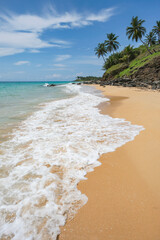 Corn Island, Nicaragua - September 22, 2025: A beach in Corn Island, an archipelago located in the Caribbean Sea, Nicaragua.