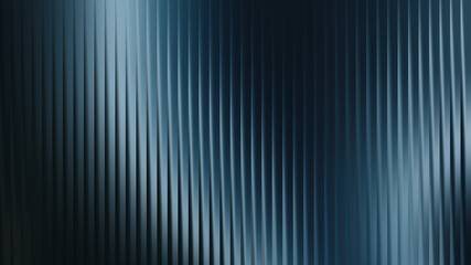 Abstract blue ribbed glass texture with vertical lines and subtle light reflections