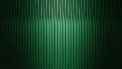 Dark green ribbed glass texture with vertical lines and spotlight effect