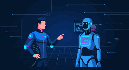 Future Of Human Interaction With Artificial Intelligence And Robotic Technology Illustrated