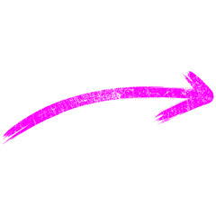 Magenta curved arrow pointing right, with a textured, brushstroke effect.