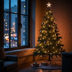 Christmas Tree home decor cozy fire place