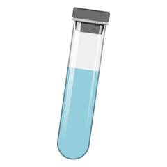 Blue solution in a test tube graphic