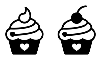 cupcakes one with cherry and one plain