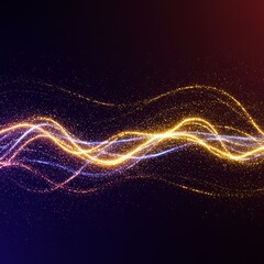 Fototapeta premium Abstract glowing lines on a dark background, with a sense of movement and energy.