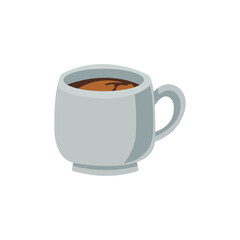 Warm cup of coffee resting on a clean surface, showcasing rich colors and inviting aroma in a cozy setting
