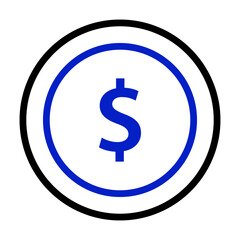 Banking logo concept with dollar in a ring