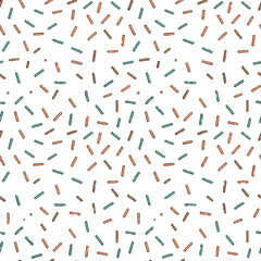 hand drawn sprinkle pattern seamless vector background pastel teal pink yellow brown perfect for sweets and party designs