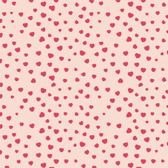 cute tiny heart repeat pattern pink and red seamless vector for web social media and print