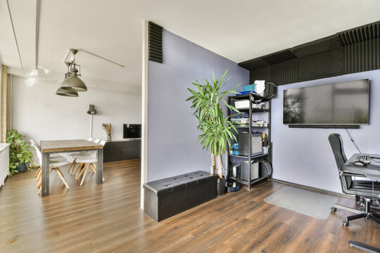 Modern Home Office with Cozy Vibes