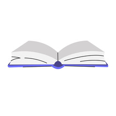 Open book resting on a flat surface showing blank pages under soft lighting creating a calm reading atmosphere