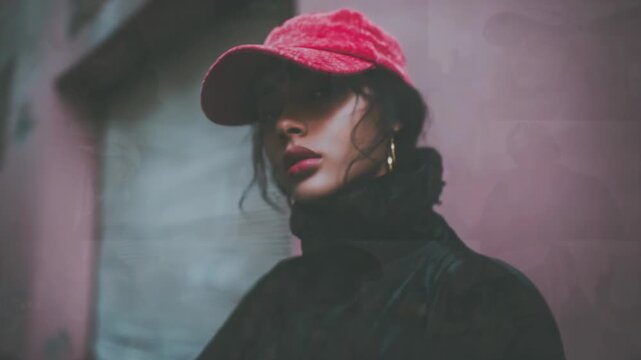 Fashion video set urban street look
