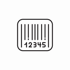 bar code icon sign vector